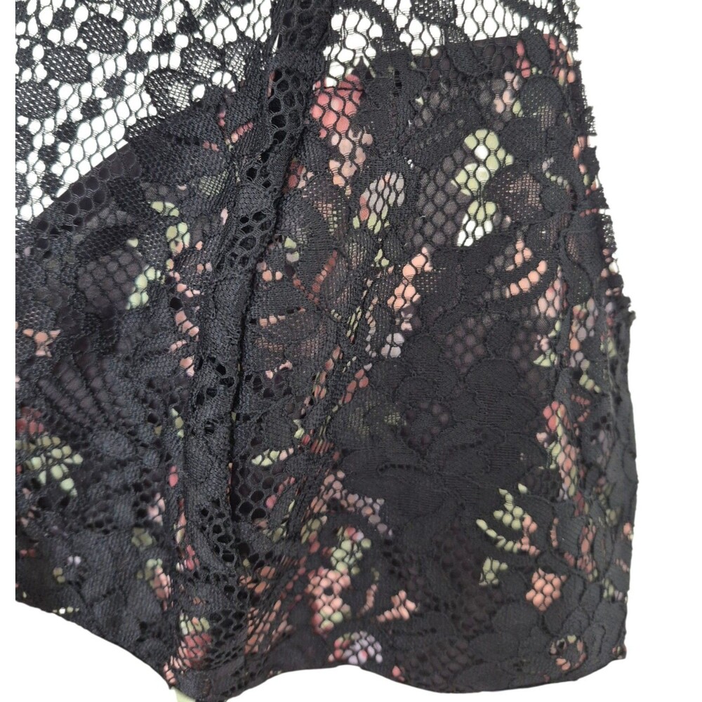 New Intimately Free People Chemise Women's Sz Medium Black Lace Floral Print $98 - Picture 8 of 16